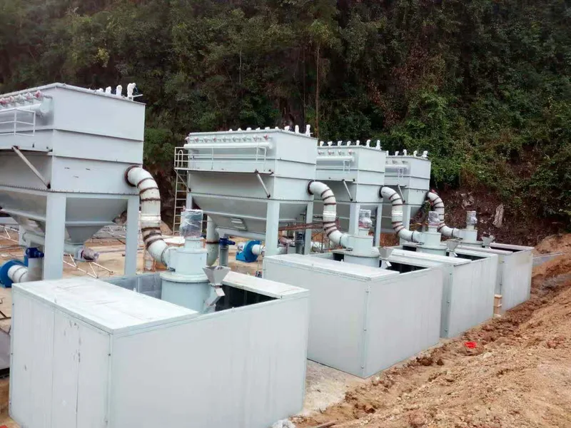 Dust collection and conveying section of a Cronus powder plant