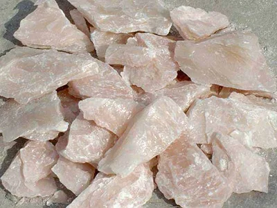 Talc mineral showing soft platy texture